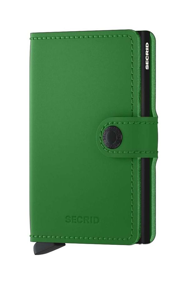 Secrid Usnjena denarnica Secrid Miniwallet Matte Bright Green zelena barva