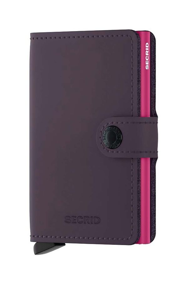 Secrid Usnjena denarnica Secrid Miniwallet Matte Dark Purple-Fuchsia vijolična barva