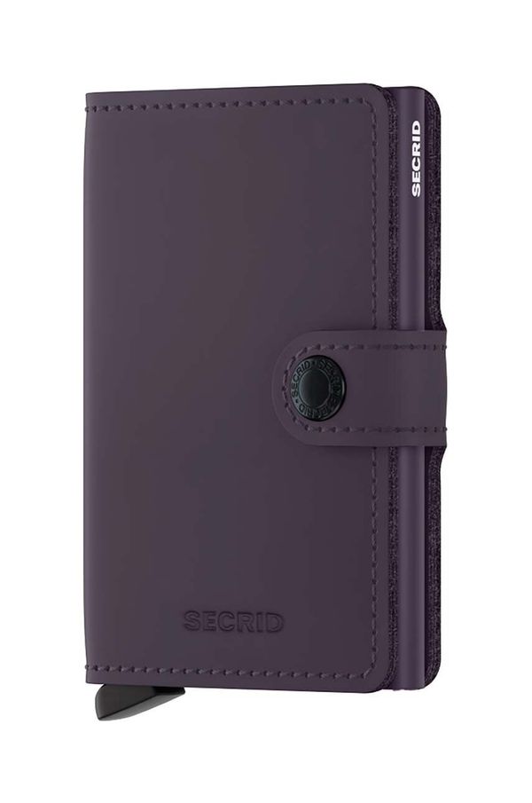 Secrid Usnjena denarnica Secrid Miniwallet Matte Dark Purple vijolična barva