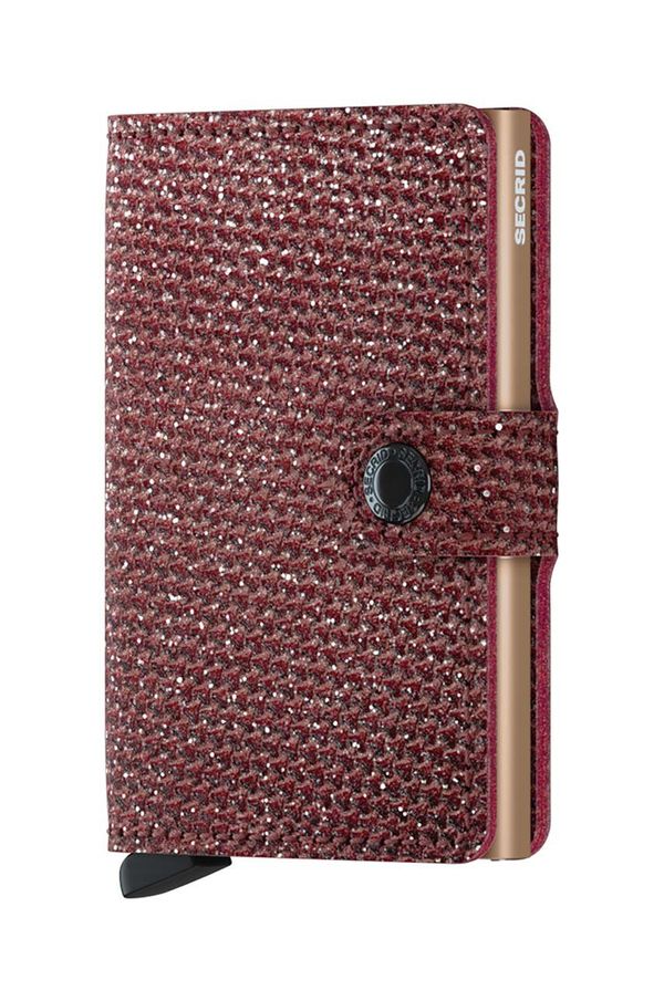 Secrid Usnjena denarnica Secrid Miniwallet Sparkle Red rdeča barva