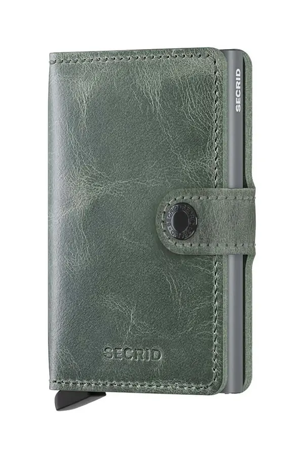 Secrid Usnjena denarnica Secrid Miniwallet Vintage Sage