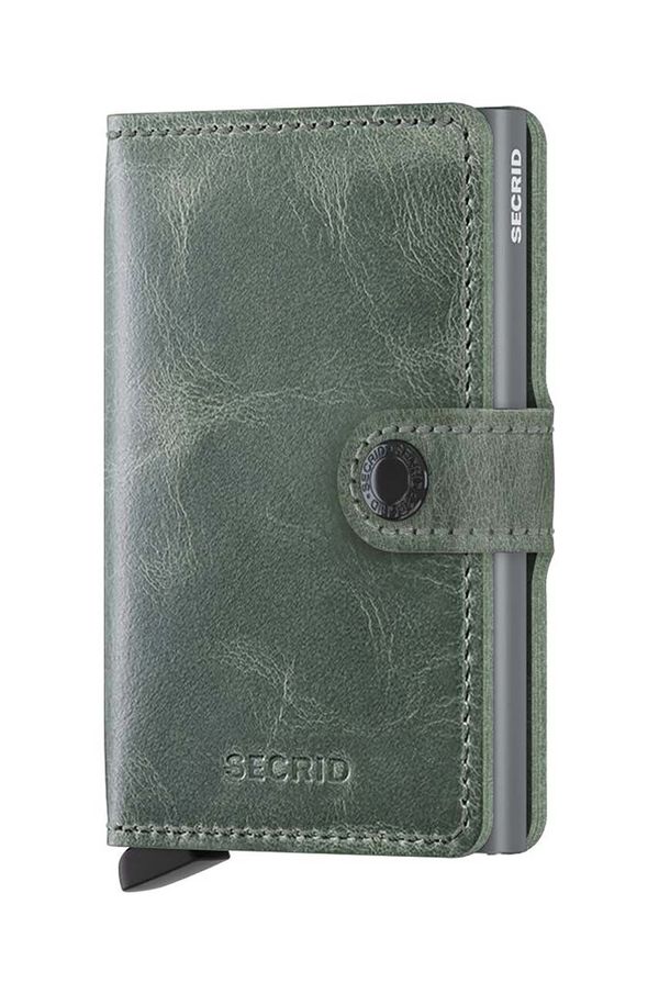 Secrid Usnjena denarnica Secrid Miniwallet Vintage Sage zelena barva