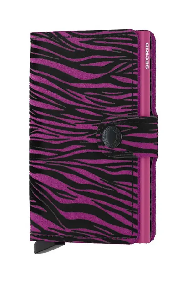 Secrid Usnjena denarnica Secrid Miniwallet Zebra Fuchsia