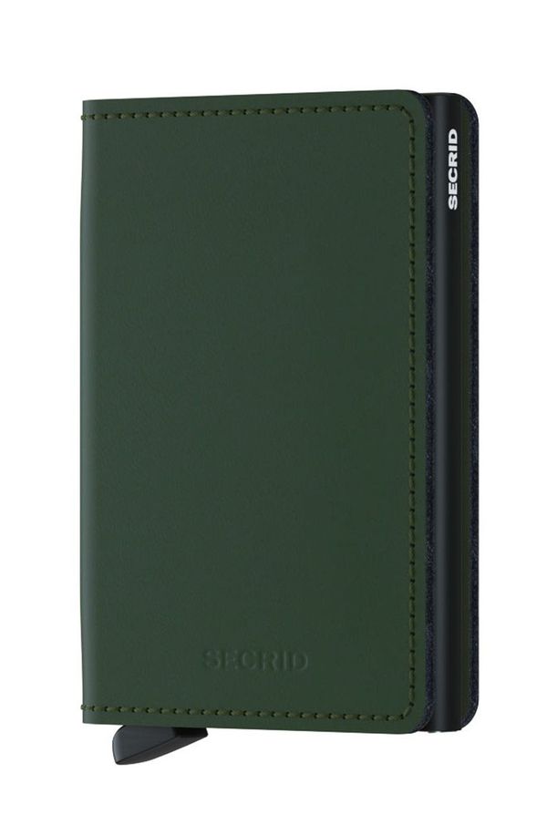 Secrid Usnjena denarnica Secrid moški, zelena barva