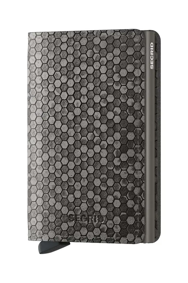 Secrid Usnjena denarnica Secrid Slimwallet Hexagon Grey