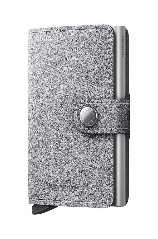 Secrid Usnjena denarnica Secrid srebrna barva, M-Glitter Silver