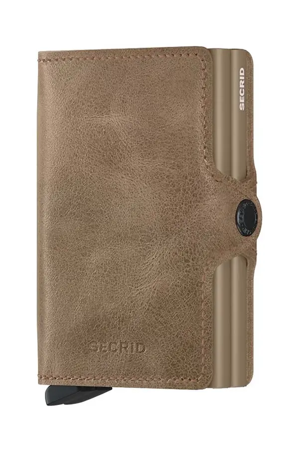 Secrid Usnjena denarnica Secrid Twinwallet Vintage Taupe