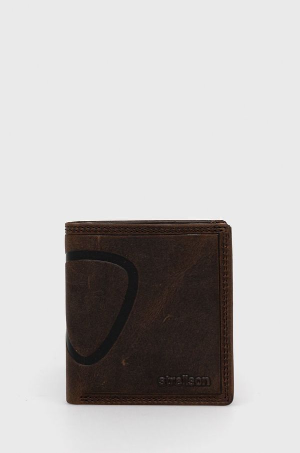 Strellson Usnjena denarnica Strellson moški, rjava barva