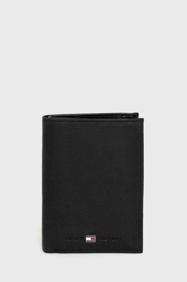 Tommy Hilfiger Usnjena denarnica Tommy Hilfiger moški, črna barva