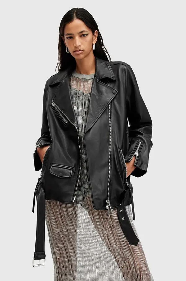 AllSaints Usnjena jakna AllSaints BILLIE