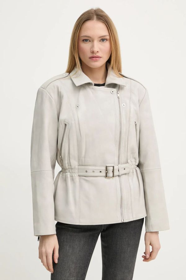 Gestuz Usnjena jakna Gestuz ženska, bež barva, 10909784