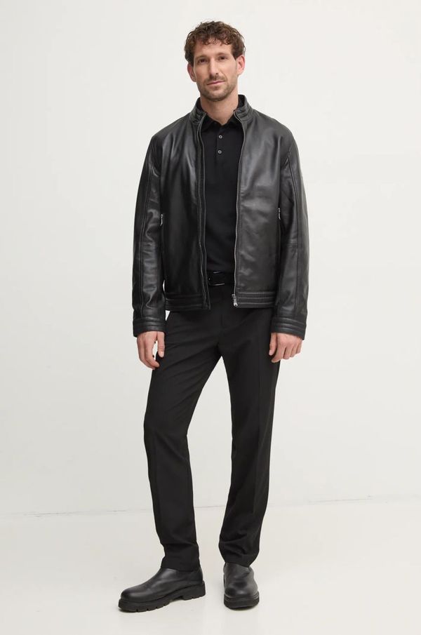 Joop! Usnjena jakna Joop! moška, črna barva, 80000718 2620019