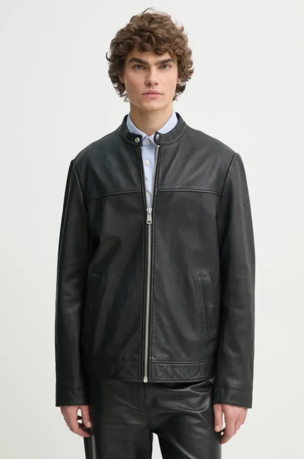 Marc O'Polo Usnjena jakna Marc O'Polo moška, črna barva, 520700673002