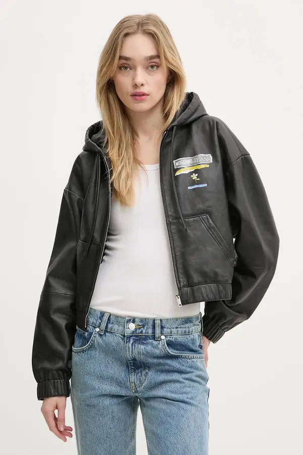 Moschino Jeans Usnjena jakna Moschino Jeans