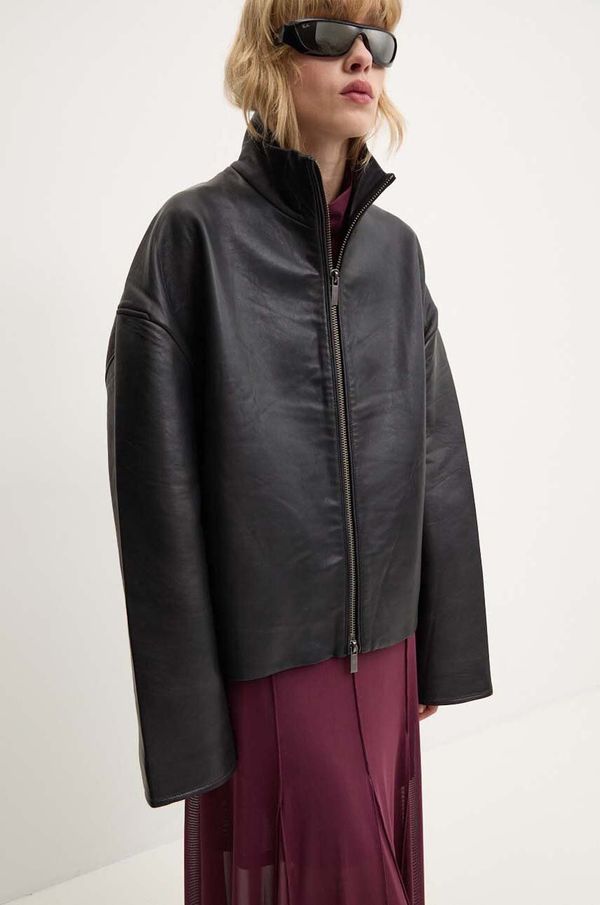 Remain Usnjena jakna Remain Bonded Leather Jacket ženska, črna barva, 501956100