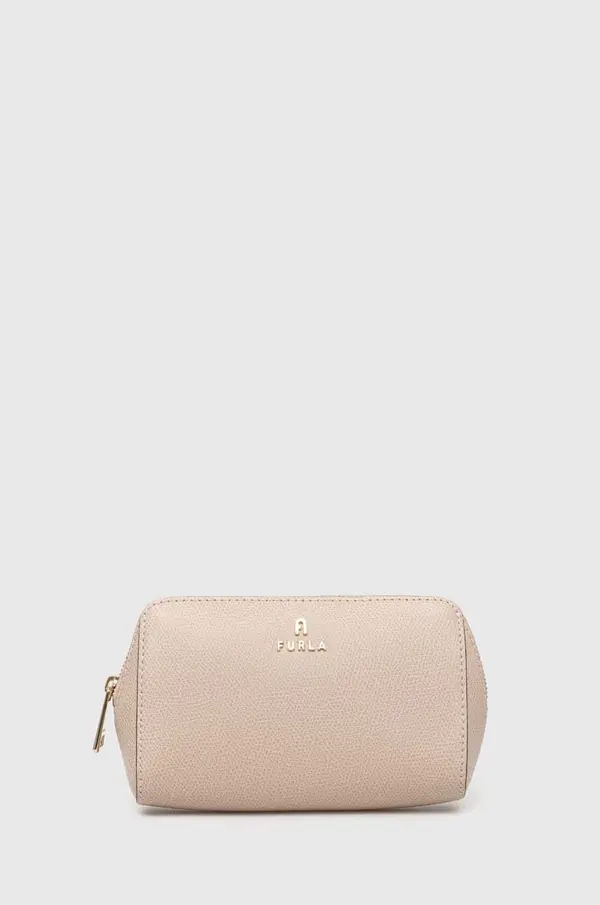 Furla Usnjena kozmetična torbica Furla