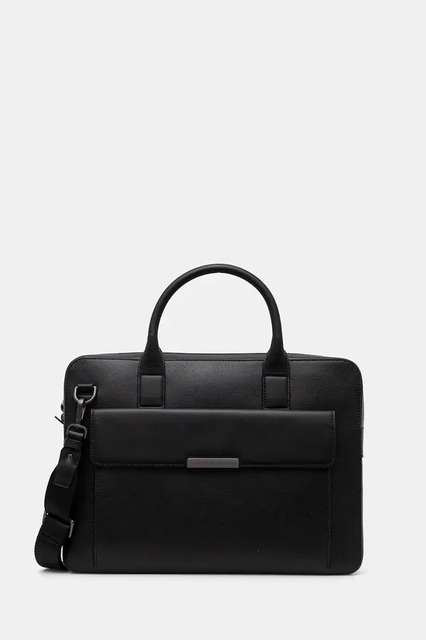 Tommy Hilfiger Usnjena torba za prenosnik Tommy Hilfiger 40 x 29,5 x 6 cm
