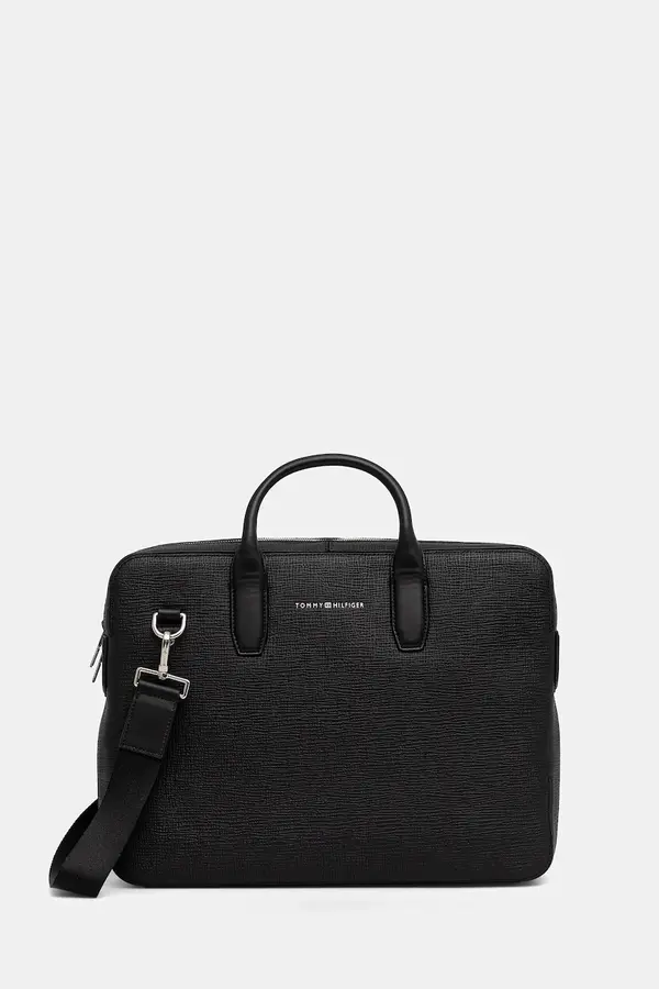 Tommy Hilfiger Usnjena torba za prenosnik Tommy Hilfiger 40 x 30 x 6 cm