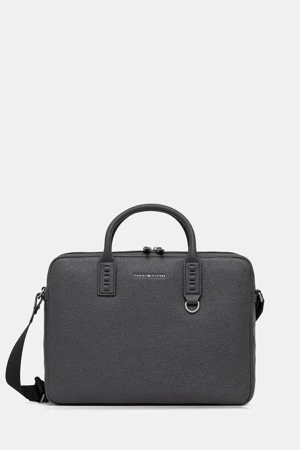 Tommy Hilfiger Usnjena torba za prenosnik Tommy Hilfiger