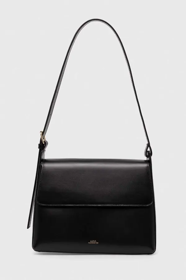 A.P.C. Usnjena torbica A.P.C. sac virginie flap