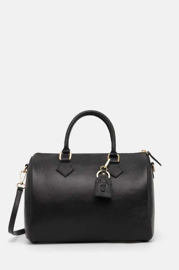 Answear Lab Usnjena torbica Answear Lab črna barva