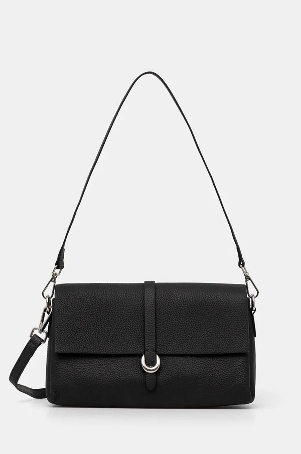 Answear Lab Usnjena torbica Answear Lab črna barva