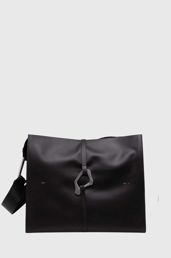 HELIOT EMIL Usnjena torbica Calvin Klein Jeans črna barva, HE.15.44.L03.BLK01