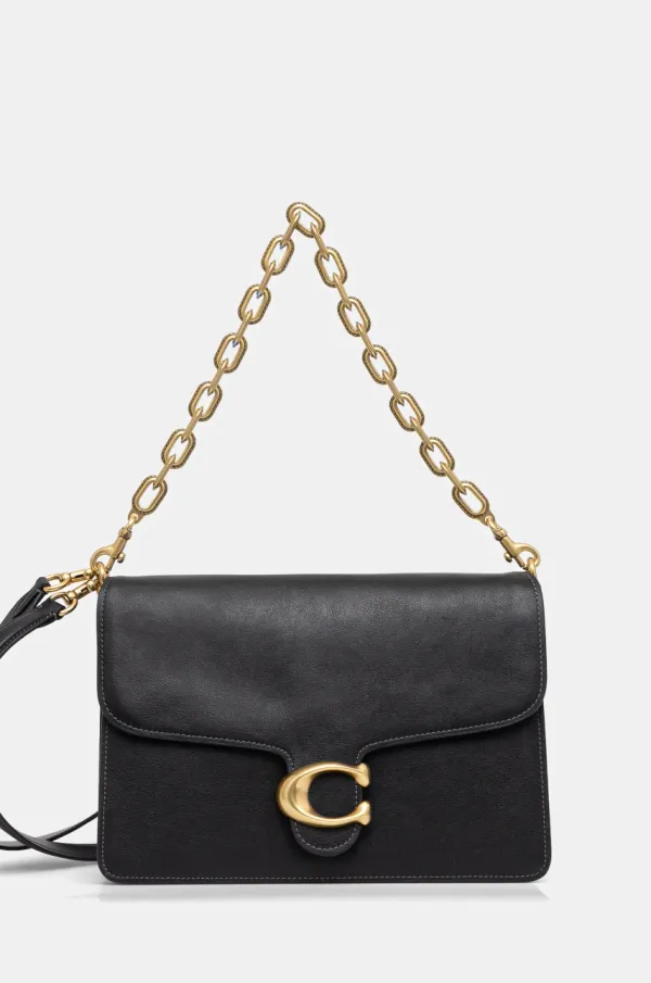 Coach Usnjena torbica Coach TABBY črna barva, CY920