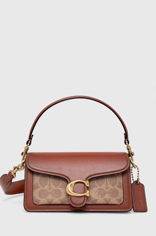 Coach Usnjena torbica Coach Tabby Shoulder Bag 20 rjava barva