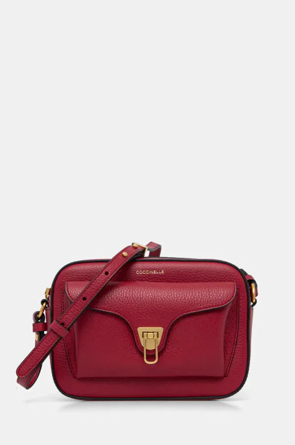 Coccinelle Usnjena torbica Coccinelle bež barva, E1 MF6 15 02 01