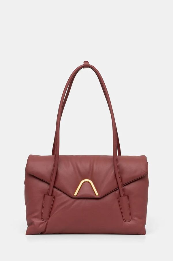 Coccinelle Usnjena torbica Coccinelle COCCINELLECHESTER PUF.SMO rdeča barva, E1 RJH 11 01 01