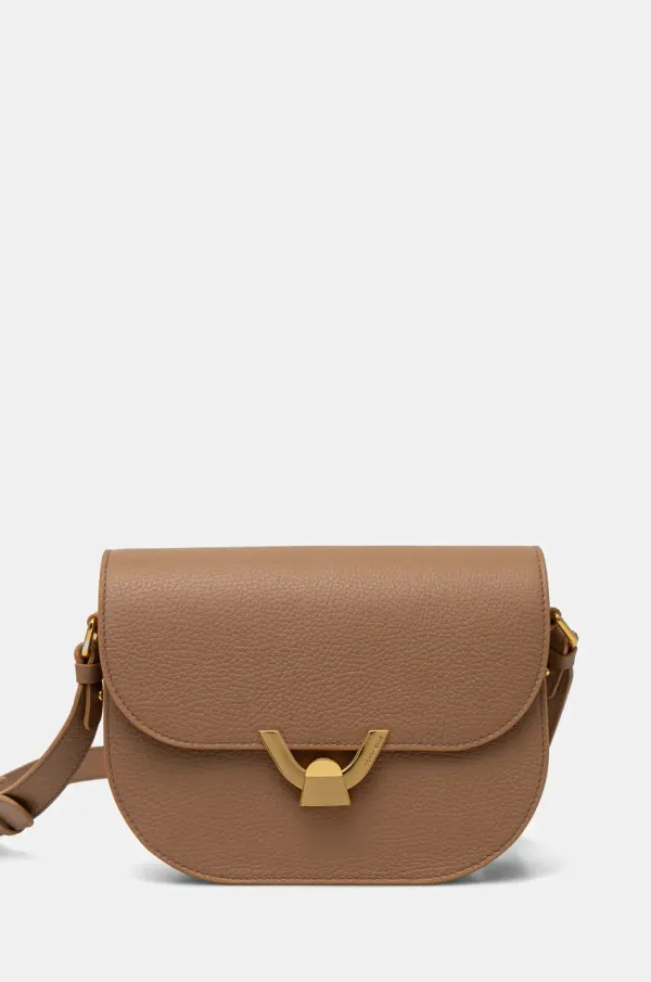 Coccinelle Usnjena torbica Coccinelle COCCINELLEDEW bež barva, E1 QTF 15 03 01