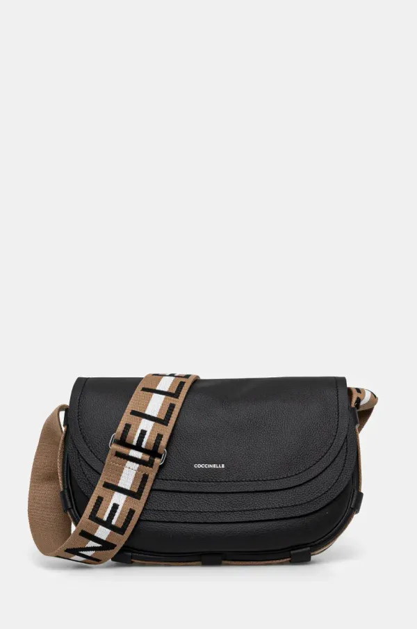 Coccinelle Usnjena torbica Coccinelle črna barva, E1 SQ0 15 02 01