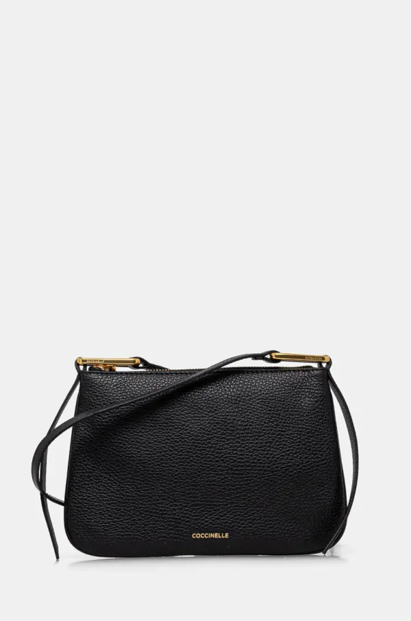 Coccinelle Usnjena torbica Coccinelle črna barva, E5 MQF 55 03 01