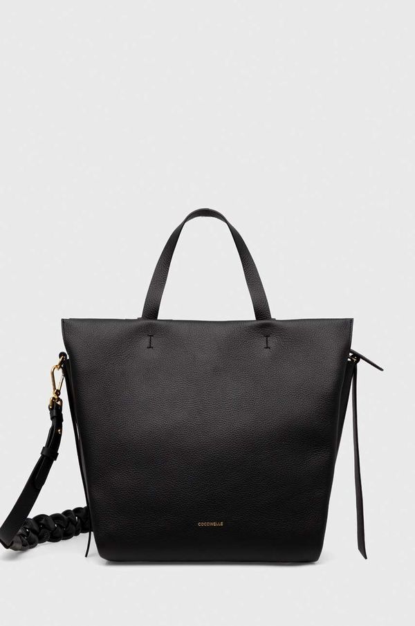 Coccinelle Usnjena torbica Coccinelle črna barva