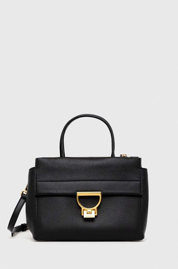 Coccinelle Usnjena torbica Coccinelle črna barva