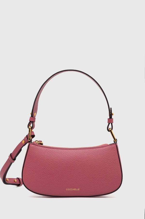 Coccinelle Usnjena torbica Coccinelle MERVEILLE roza barva, E5 MRF 52 01 01