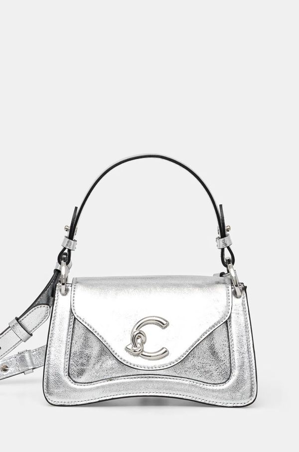 Coccinelle Usnjena torbica Coccinelle srebrna barva, E1 SUB 18 04 01