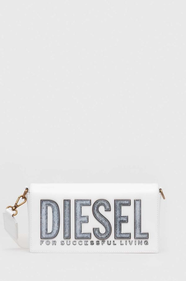 Diesel Usnjena torbica Diesel bela barva