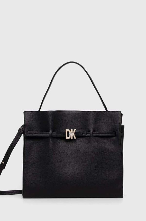 DKNY Usnjena torbica Dkny črna barva, R41EKB92