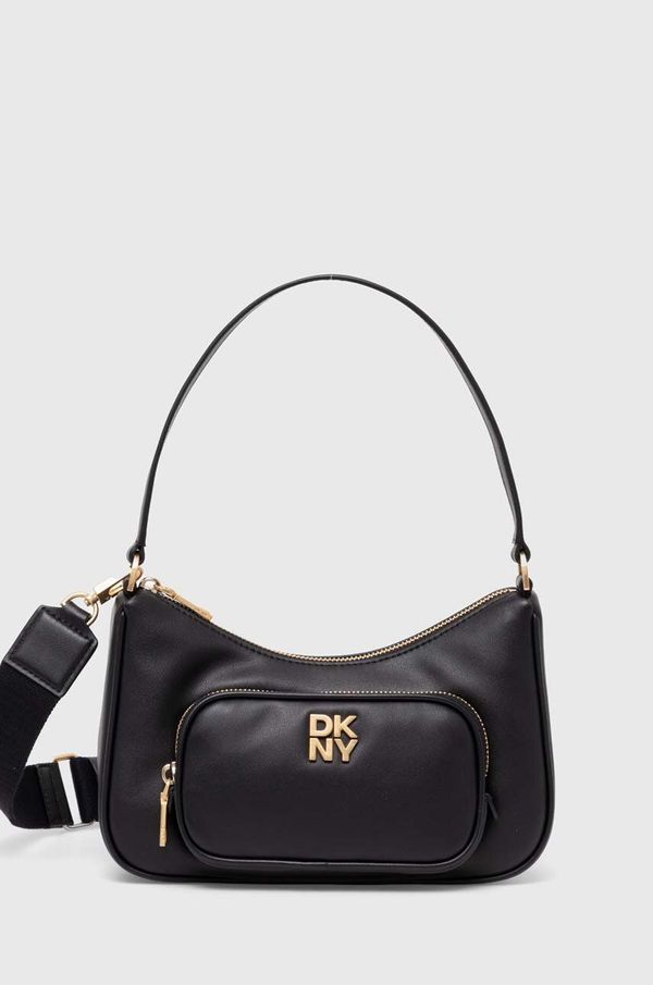 DKNY Usnjena torbica Dkny črna barva, R423KE51