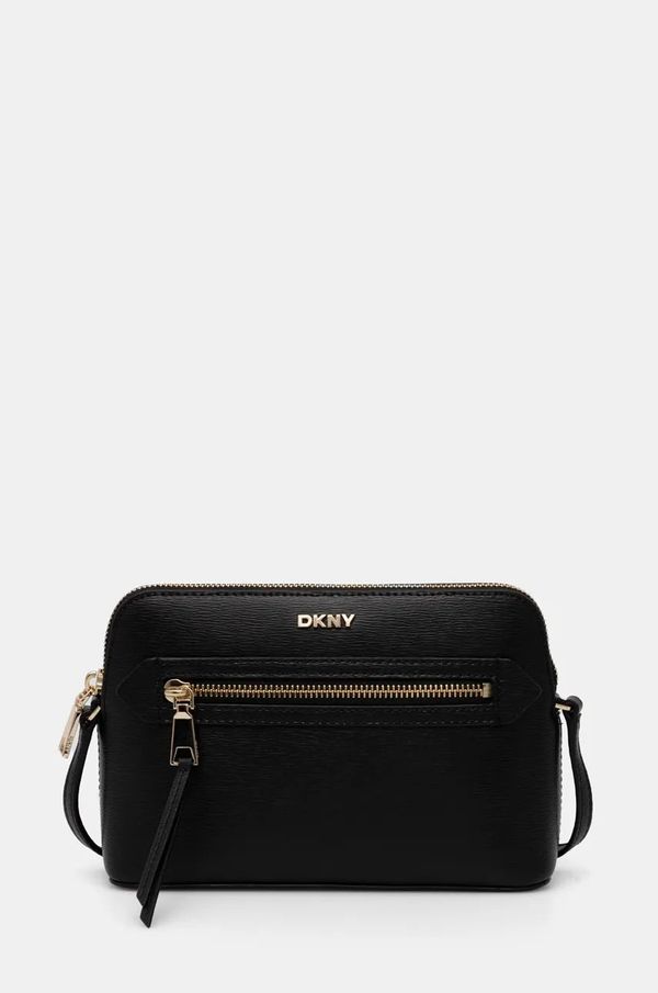 DKNY Usnjena torbica Dkny črna barva, R42EKE17