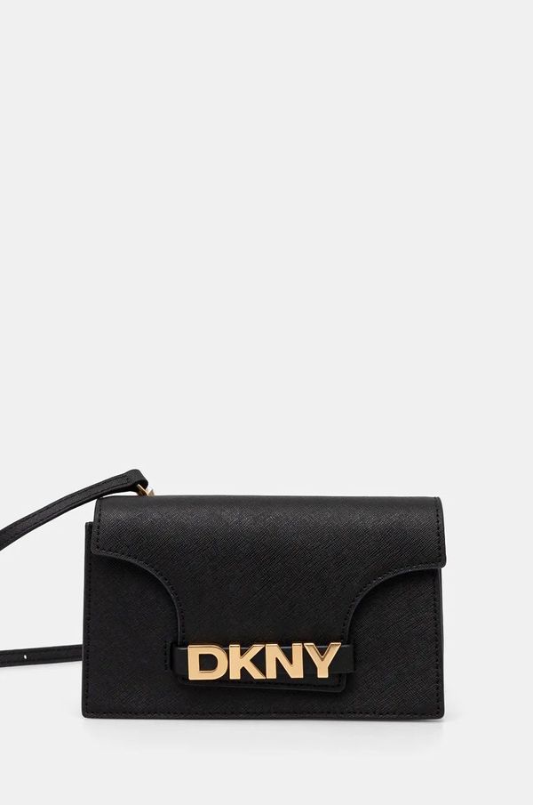 DKNY Usnjena torbica Dkny črna barva, R435OG58