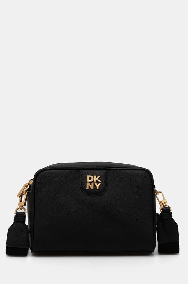 DKNY Usnjena torbica Dkny črna barva, R43EKV85