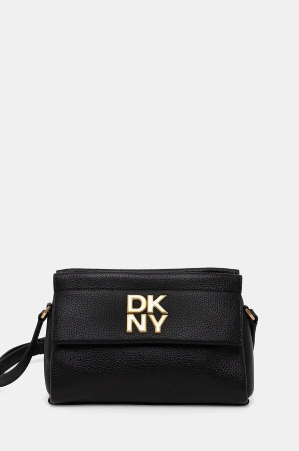 DKNY Usnjena torbica Dkny črna barva, R44EAI71