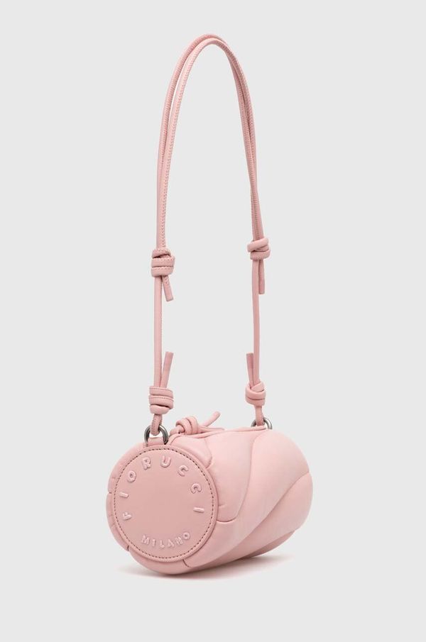 Fiorucci Usnjena torbica Fiorucci Baby Pink Leather Mini Mella Bag roza barva, U01FPABA002LE04PN02