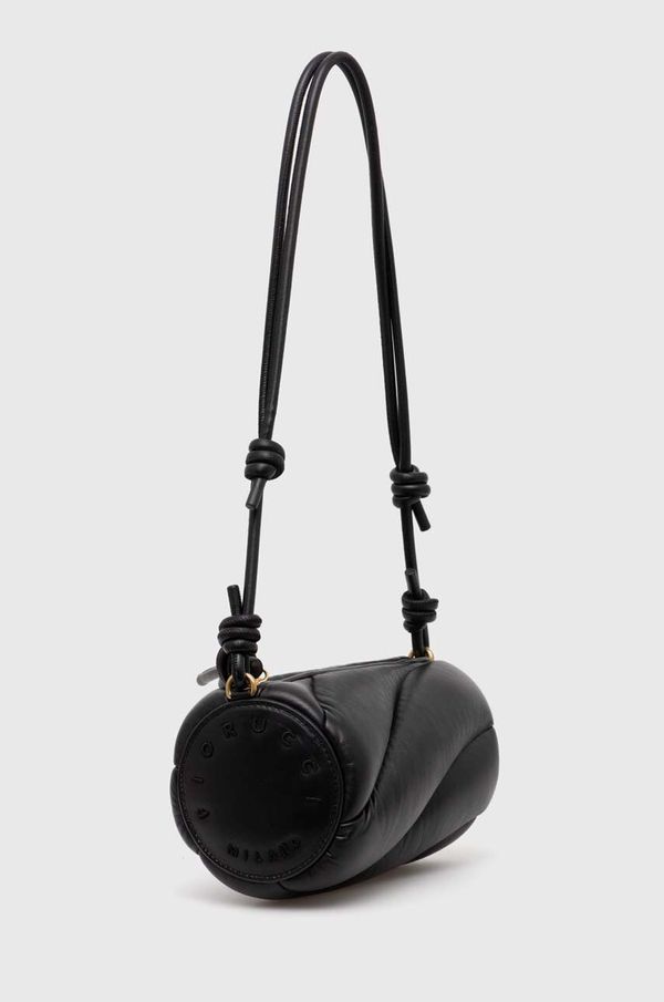 Fiorucci Usnjena torbica Fiorucci Black Leather Mella Bag črna barva, U01FPABA001LE04BK01
