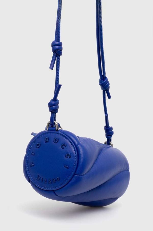 Fiorucci Usnjena torbica Fiorucci Electric Blue Leather Mini Mella Bag U01FPABA002LE04BL06