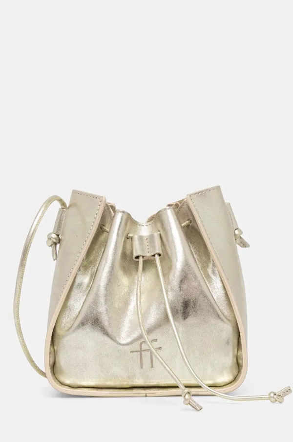 Forte Forte Usnjena torbica Forte Forte zlata barva, 13669.my bag