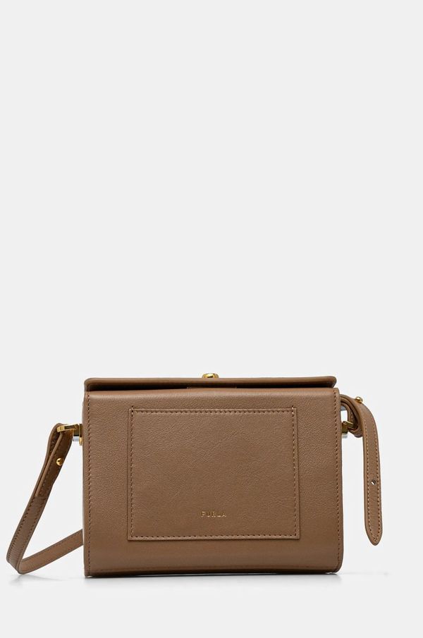 Furla Usnjena torbica Furla bež barva, WB01474 BX3106 YU500